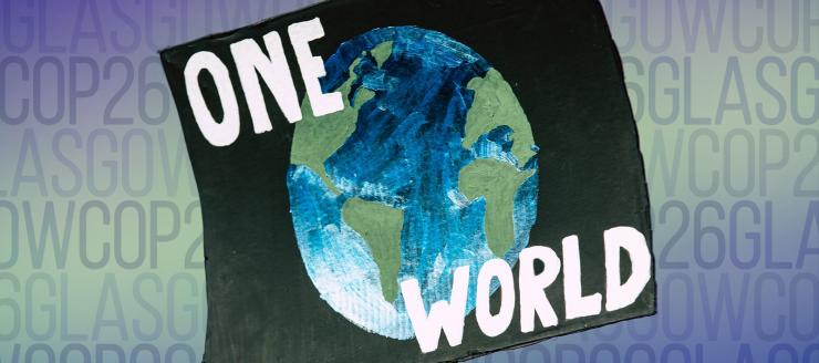 one world placard